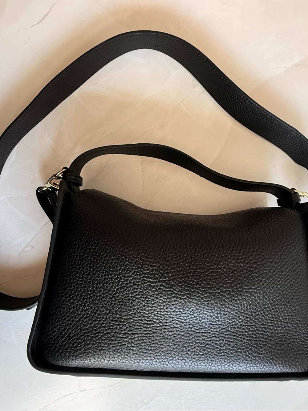 The Horse Clementine Bag in Black Pebbled Leather with Gold - Picture 3 of 8